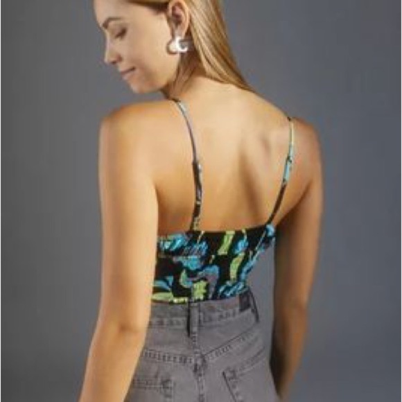 UO Capri Hanky Hem Cami, Black/Blue, Small, NWT - Picture 7 of 12